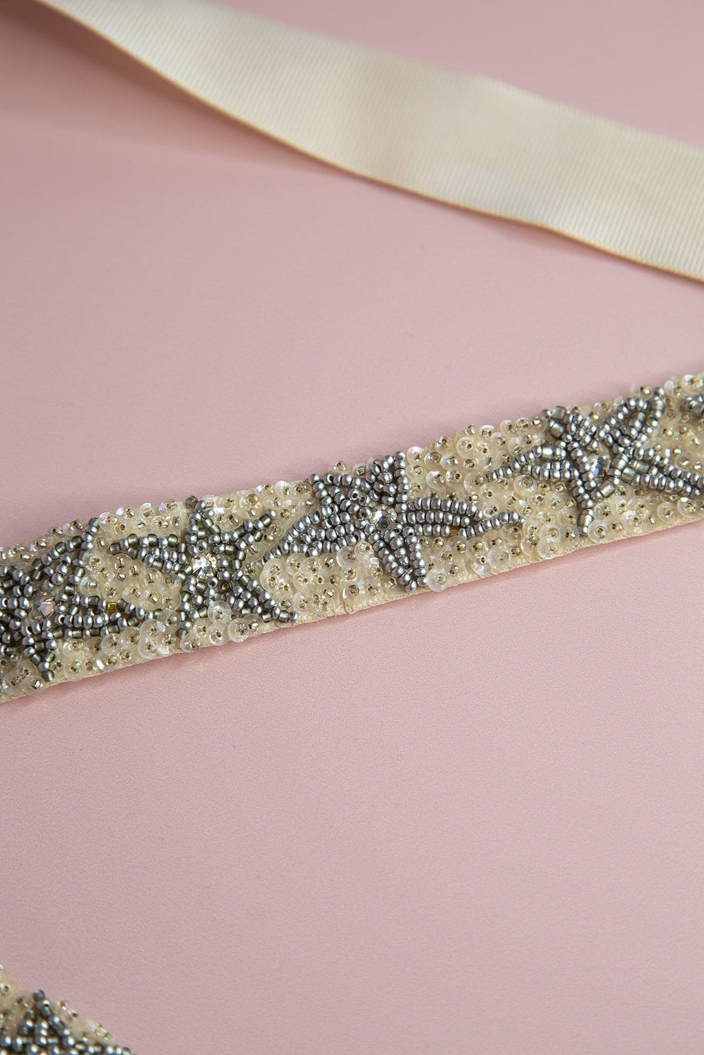 Silver Stars Beaded Belt