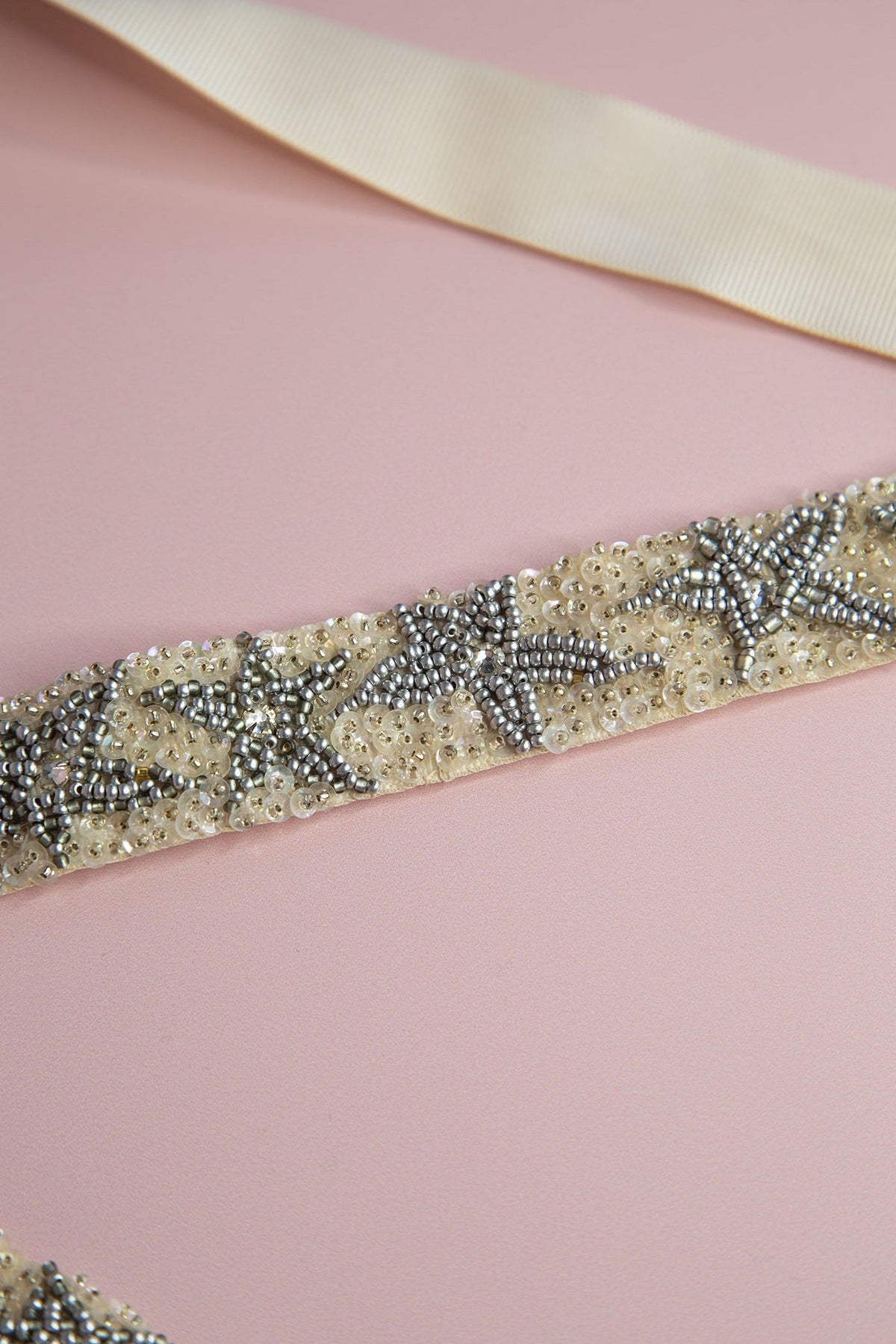 Silver Stars Beaded Belt