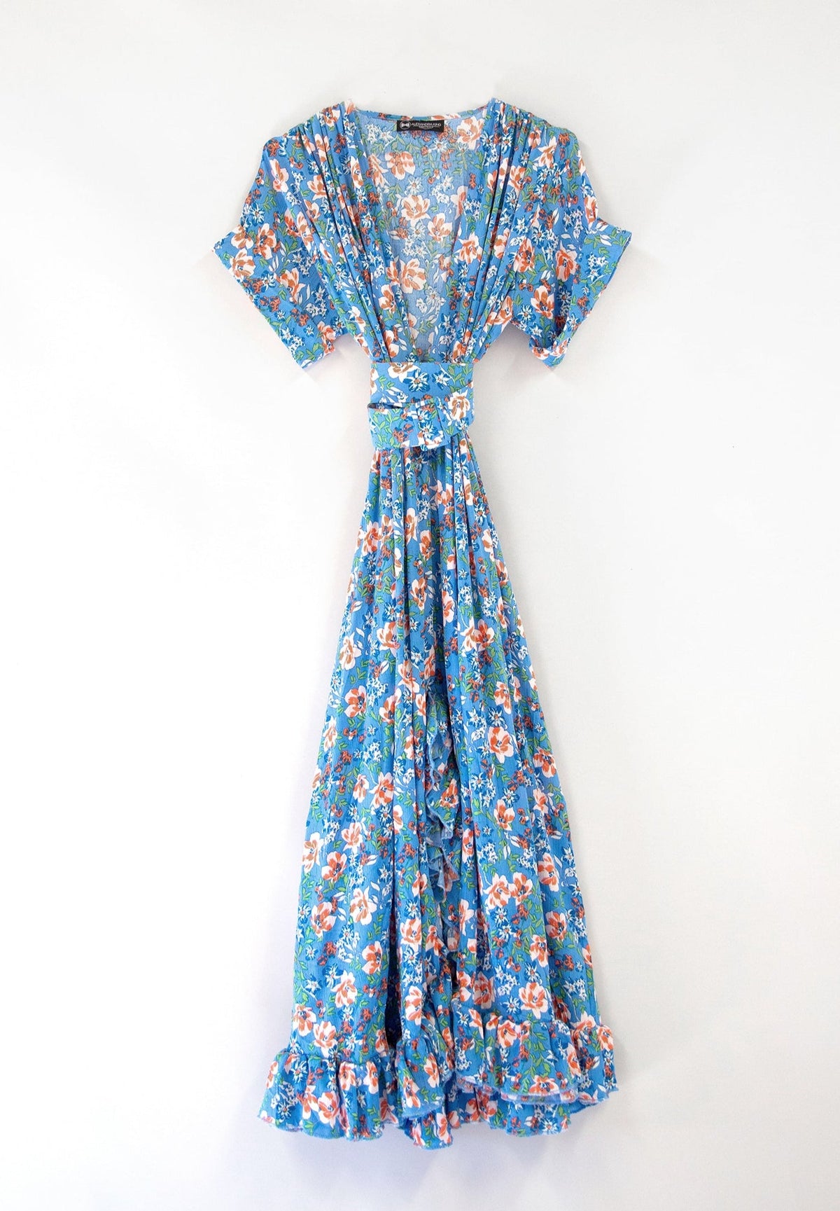 Belle Blue Floral Cotton Summer Dress