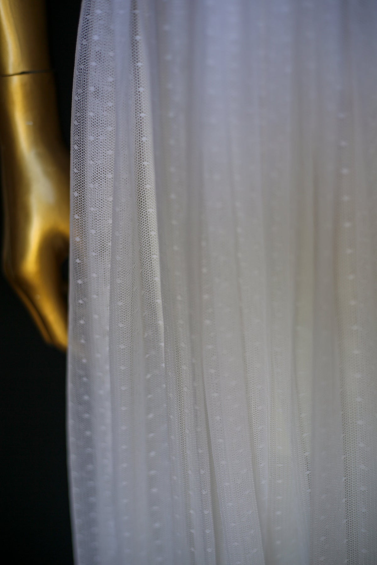 Ivory Dot Tulle Strapless Gown (sample)
