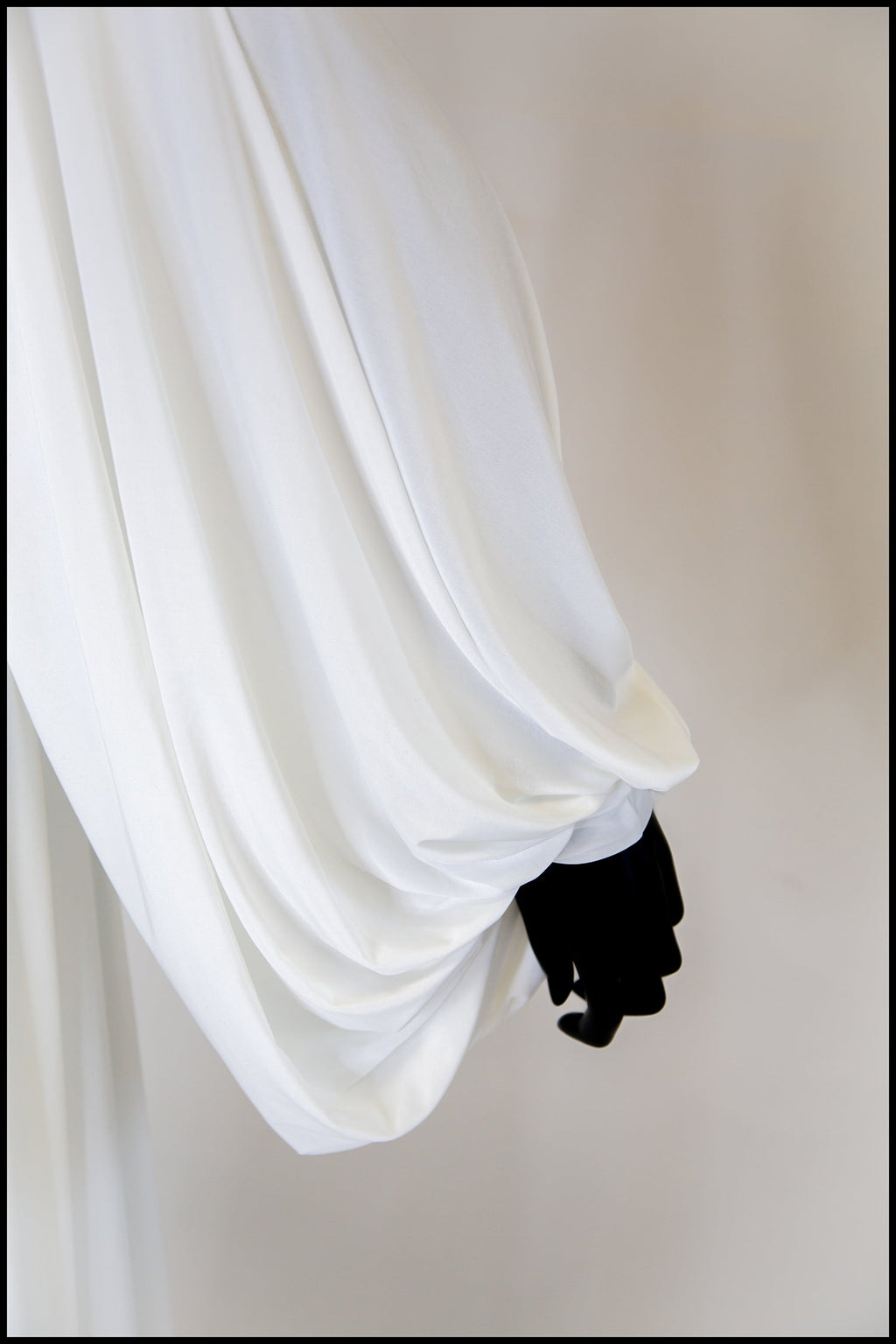 Vamp - Hollywood Draped Jersey Ivory Gown - Made to Order