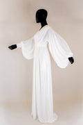 Vamp - Hollywood Draped Jersey Ivory Gown - Made to Order