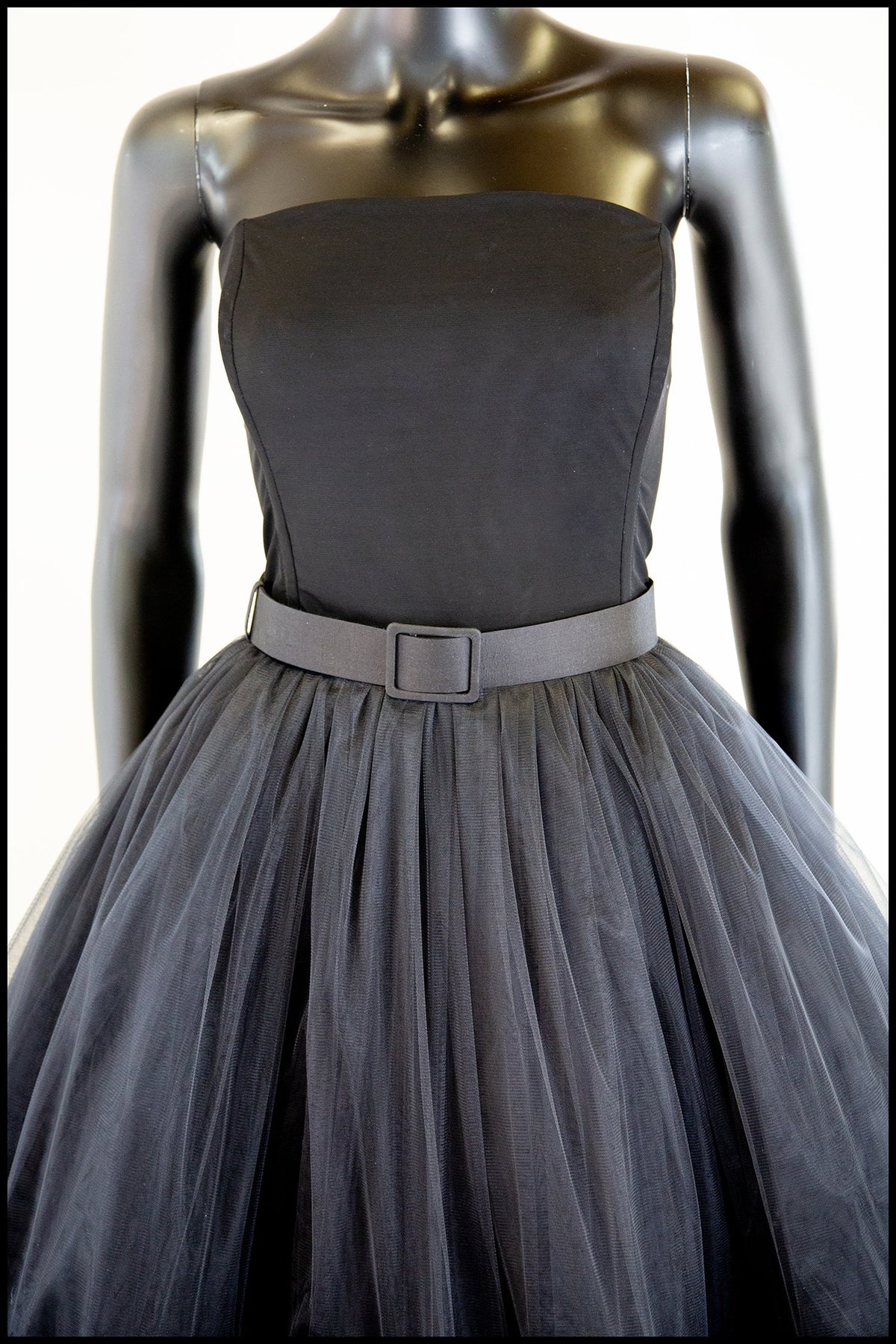 Ballerina - Black Tulle Tiered Midi Dress
