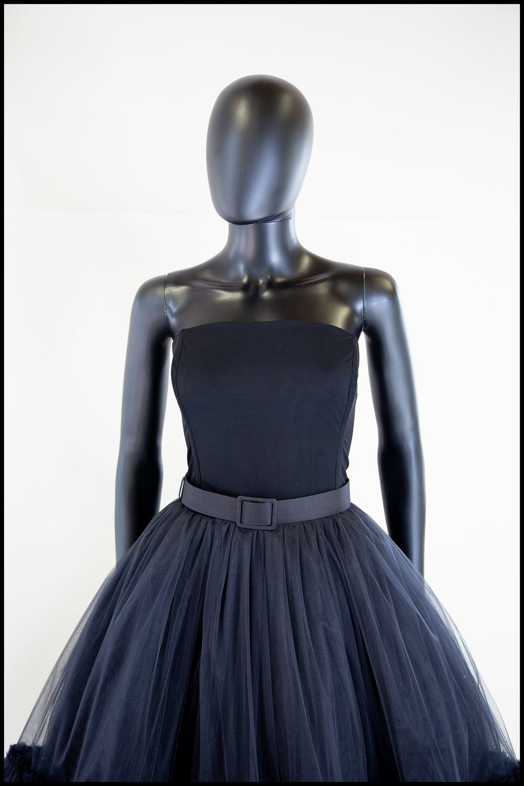 Ballerina - Black Tulle Tiered Midi Dress