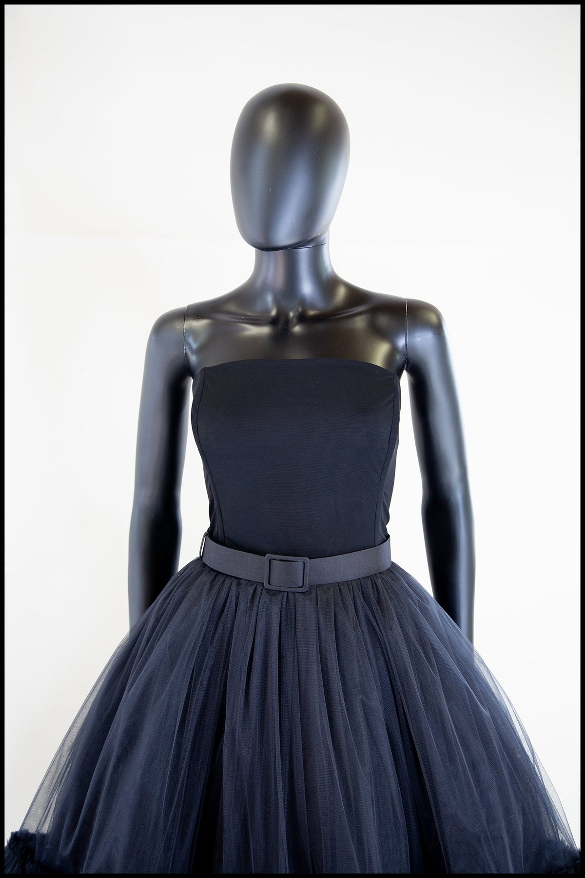 Ballerina - Black Tulle Tiered Midi Dress