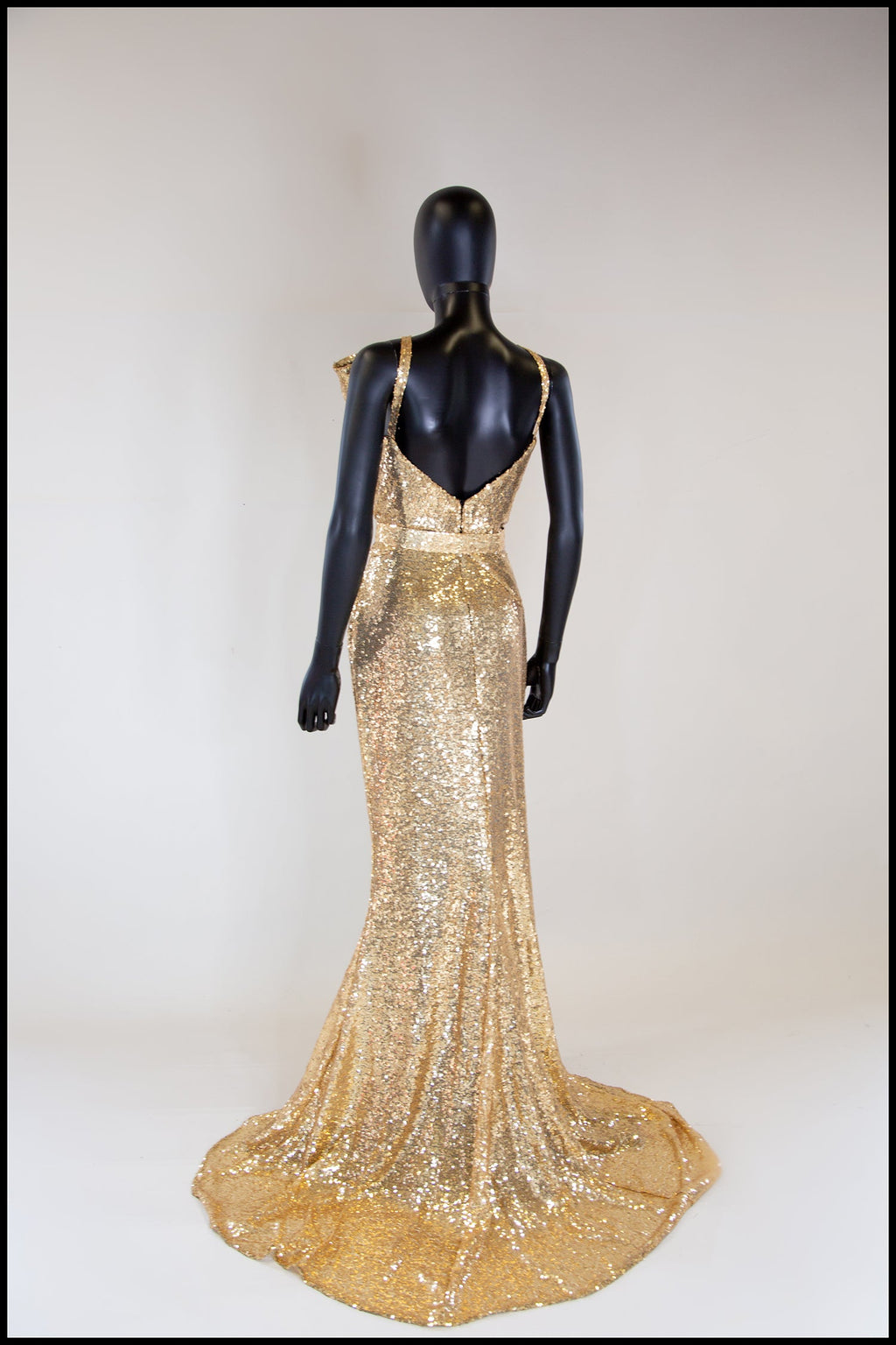 Hepburn K - Gold Sequin Old Hollywood Gown
