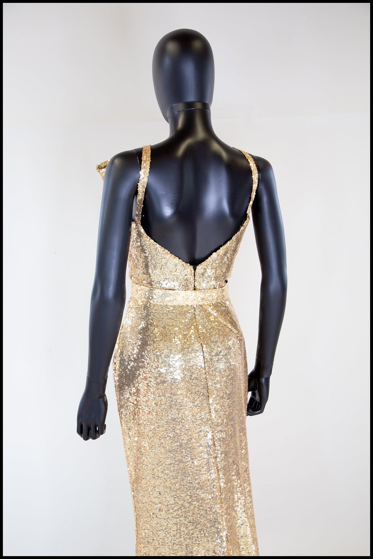 Hepburn K - Gold Sequin Old Hollywood Gown