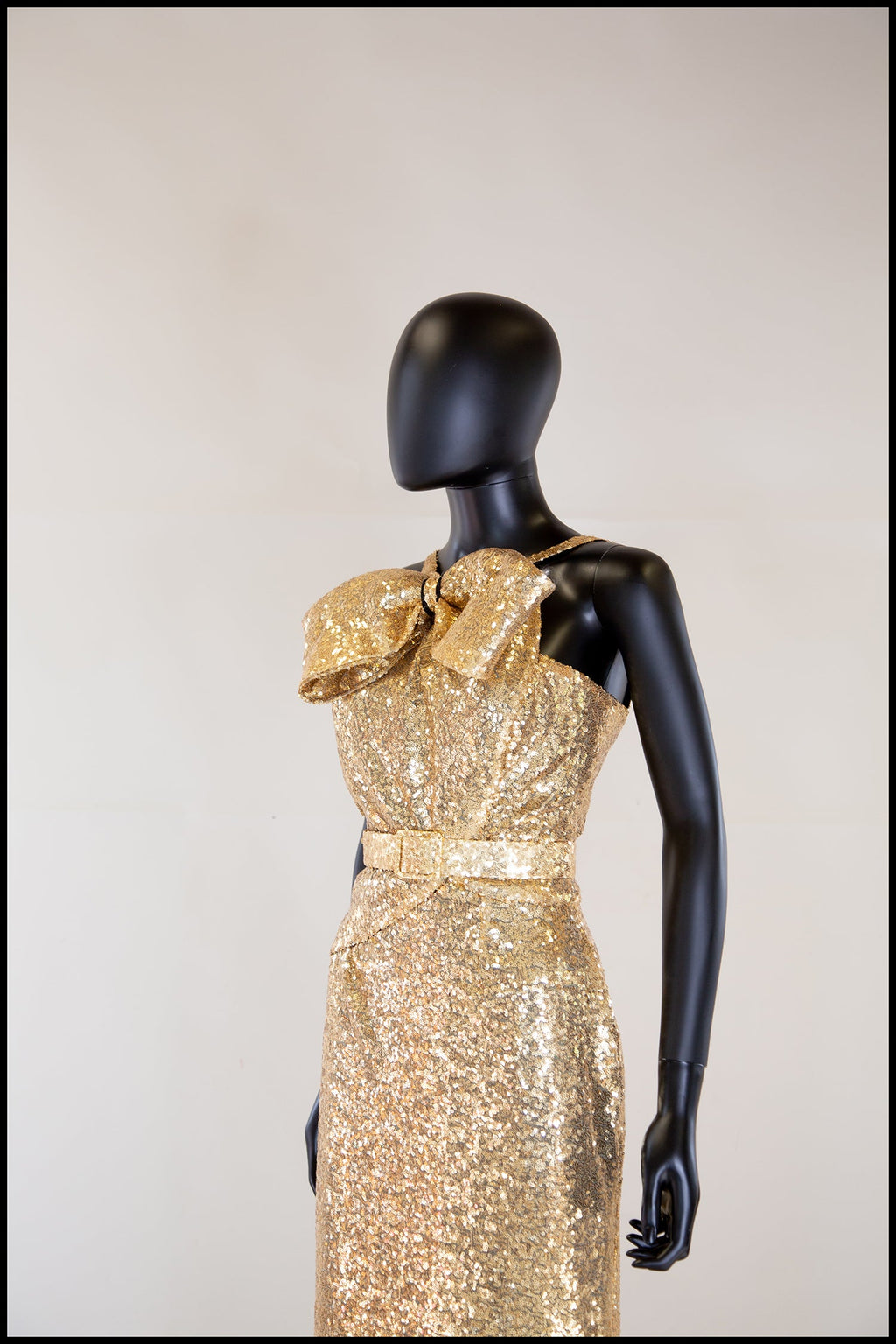 Hepburn K - Gold Sequin Old Hollywood Gown