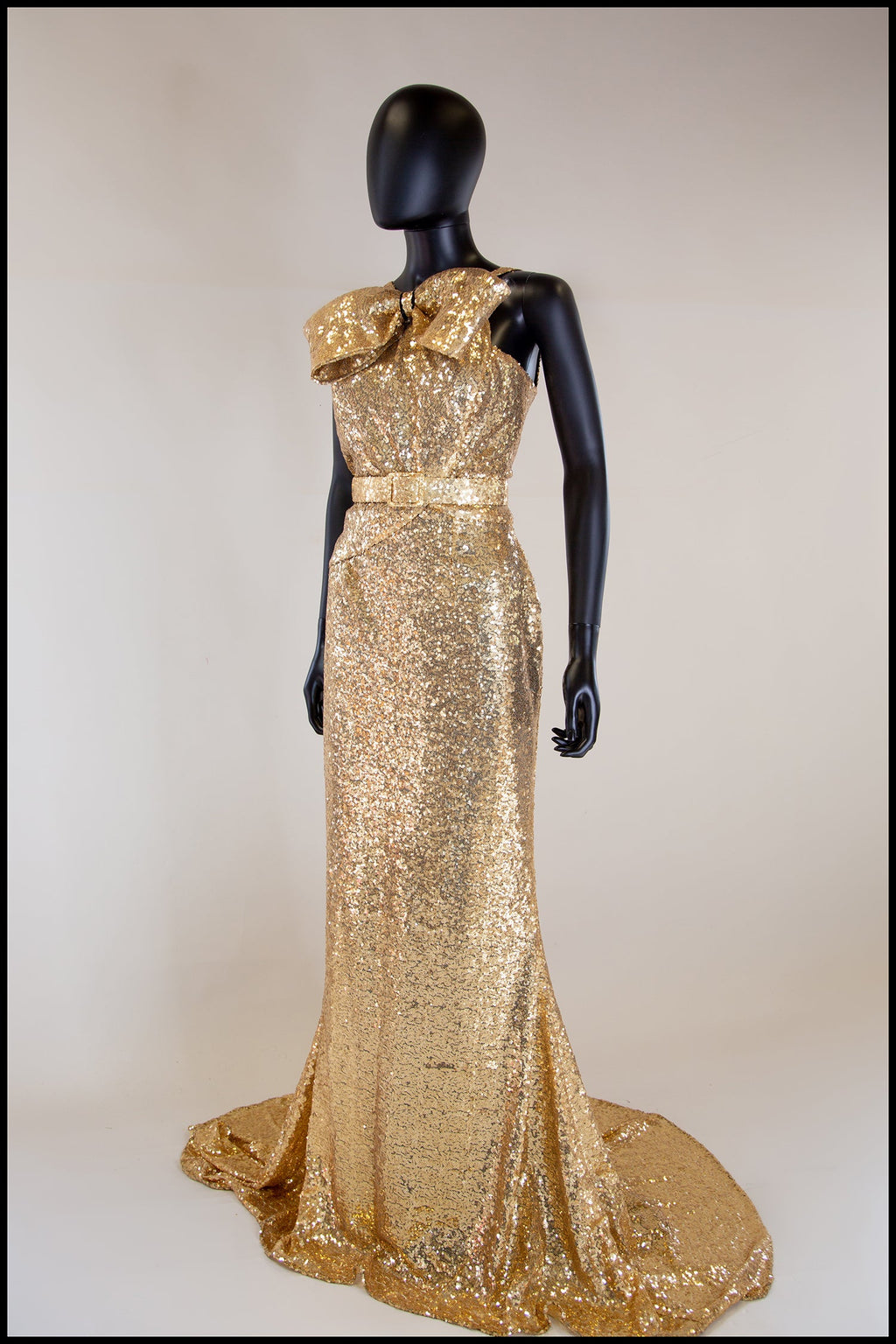 Hepburn K - Gold Sequin Old Hollywood Gown