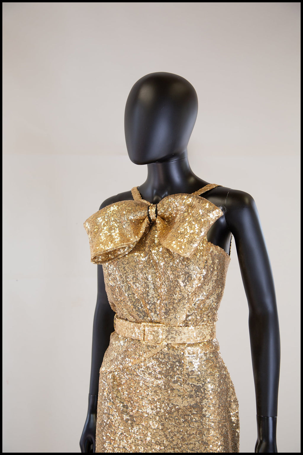 Hepburn K - Gold Sequin Old Hollywood Gown