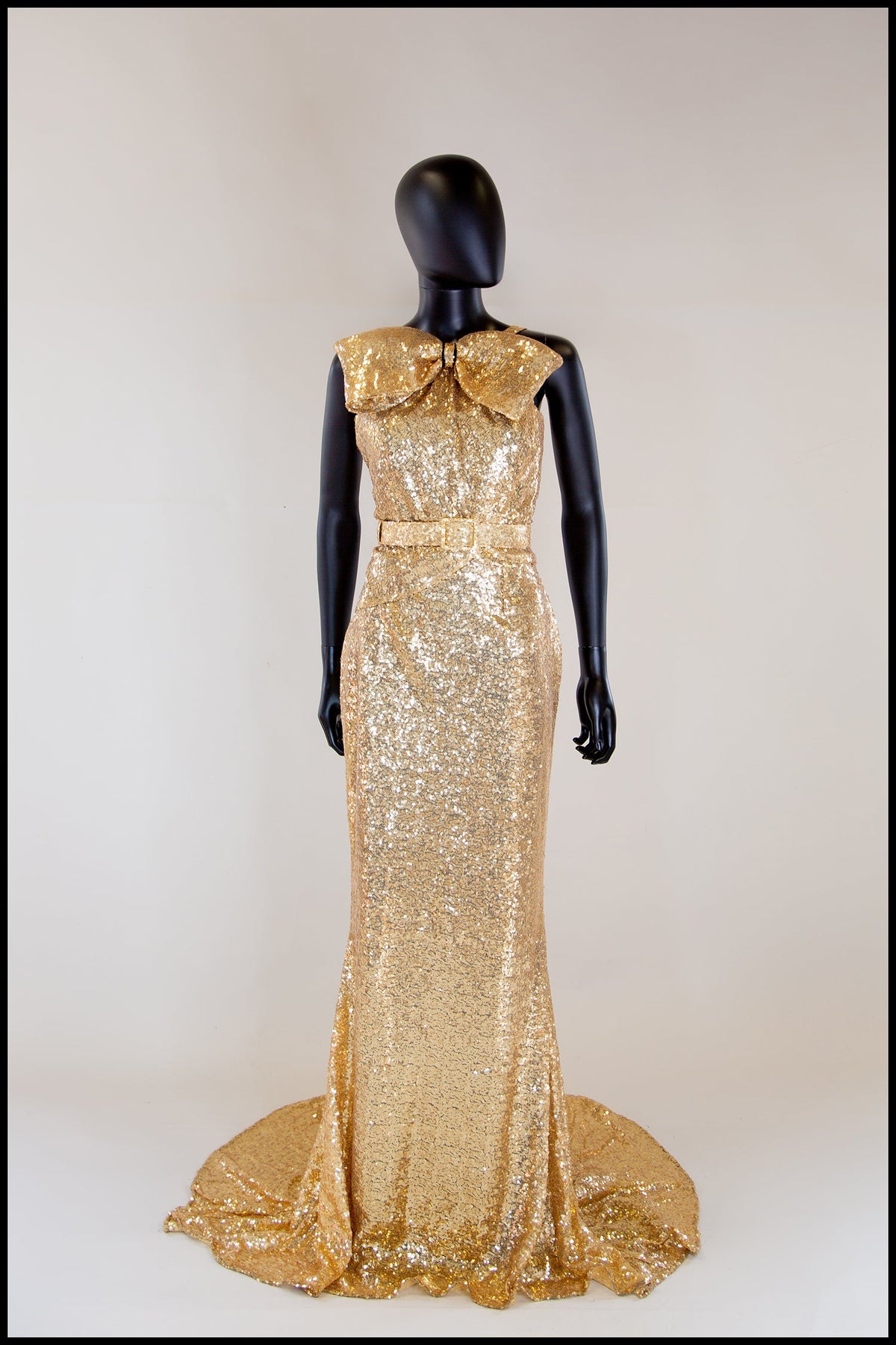 Hepburn K - Gold Sequin Old Hollywood Gown