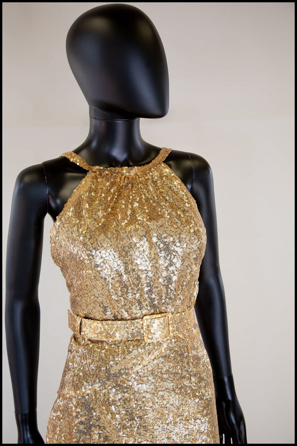 Hepburn K - Gold Sequin Old Hollywood Gown
