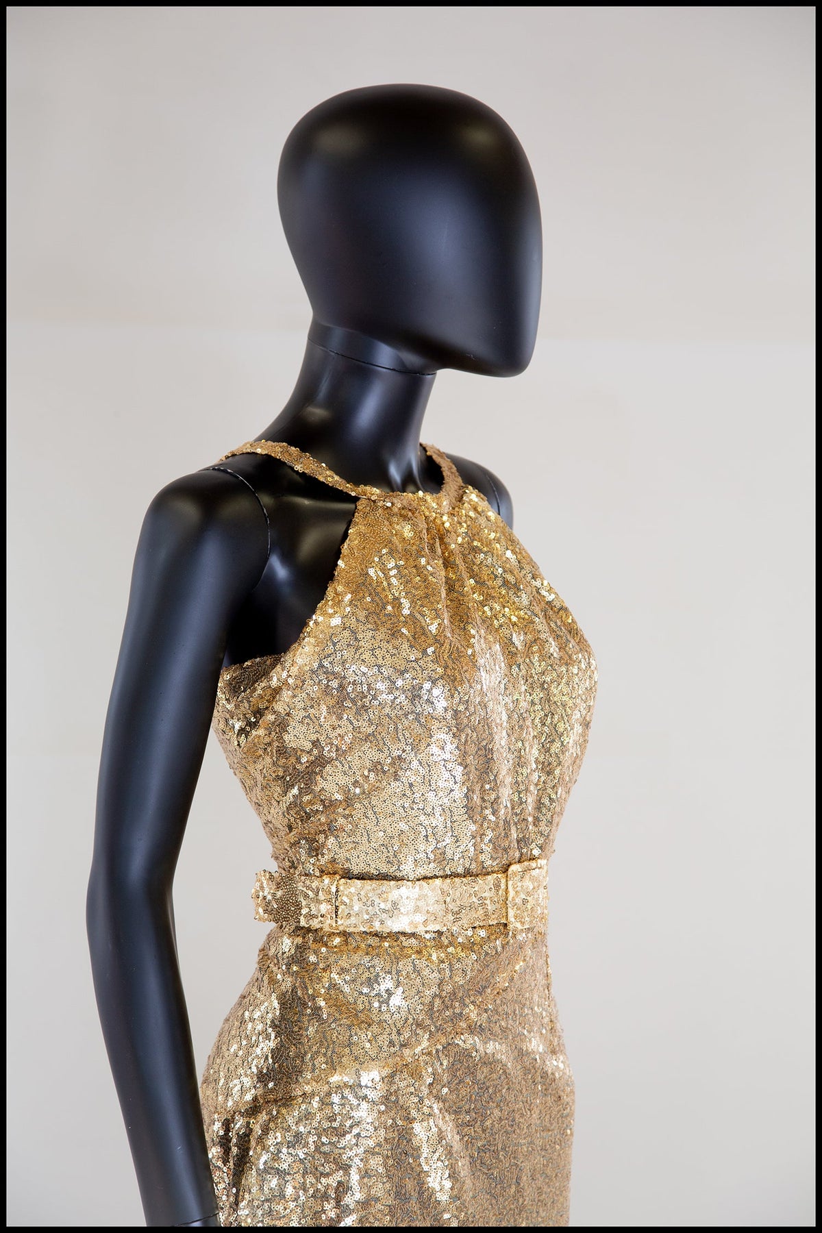 Hepburn K - Gold Sequin Old Hollywood Gown