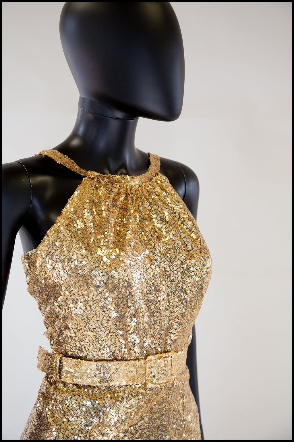 Hepburn K - Gold Sequin Old Hollywood Gown