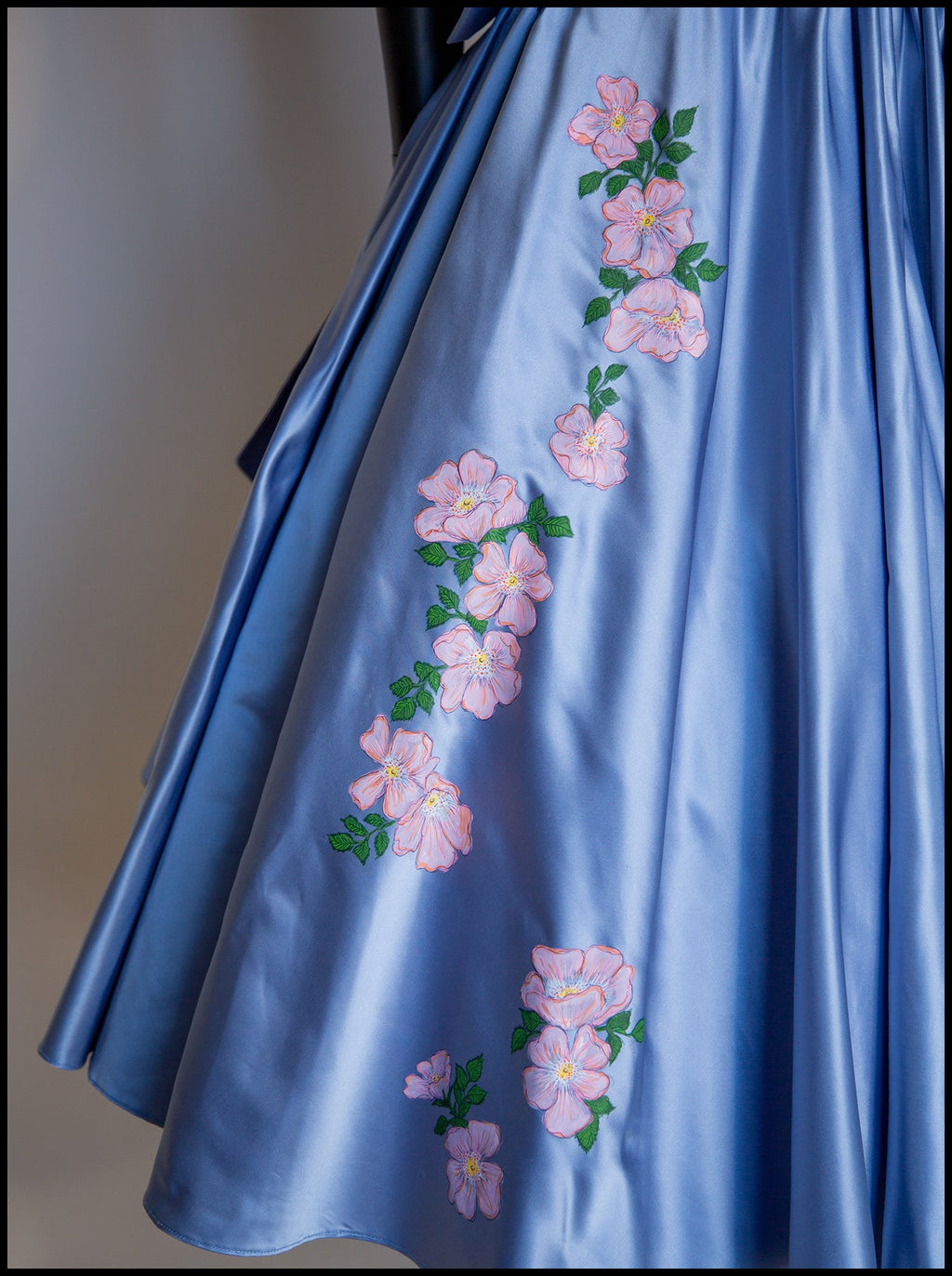 Brier Rose - Blue Silk Duchess Satin Dress