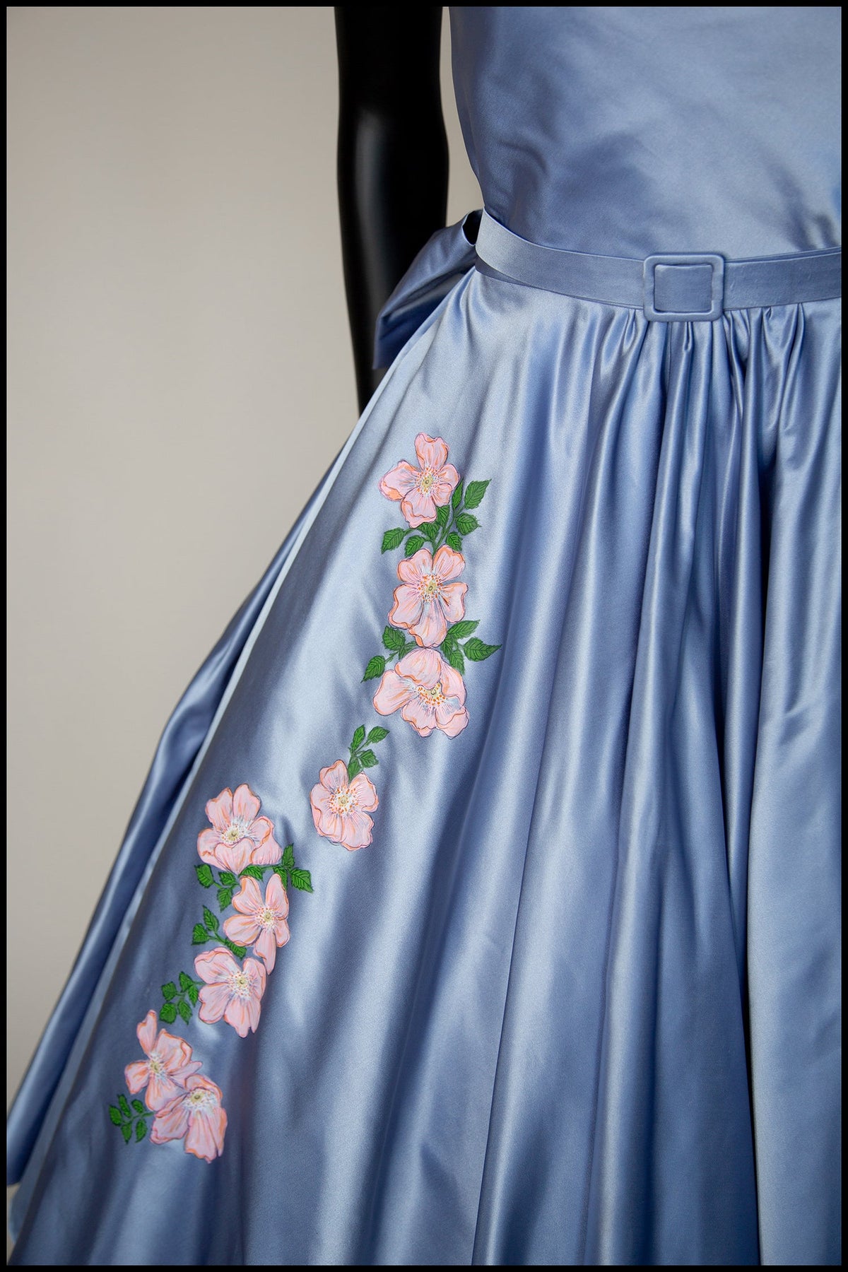 Brier Rose - Blue Silk Duchess Satin Dress