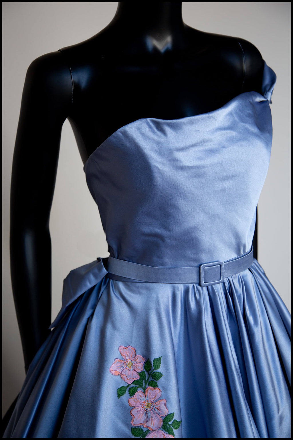 Brier Rose - Blue Silk Duchess Satin Dress