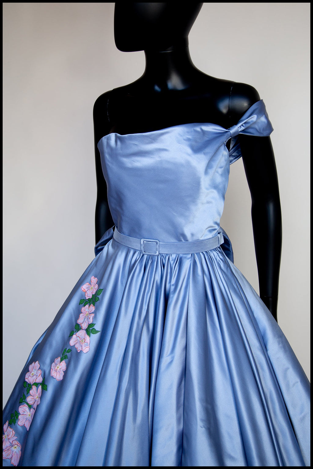 Brier Rose - Blue Silk Duchess Satin Dress