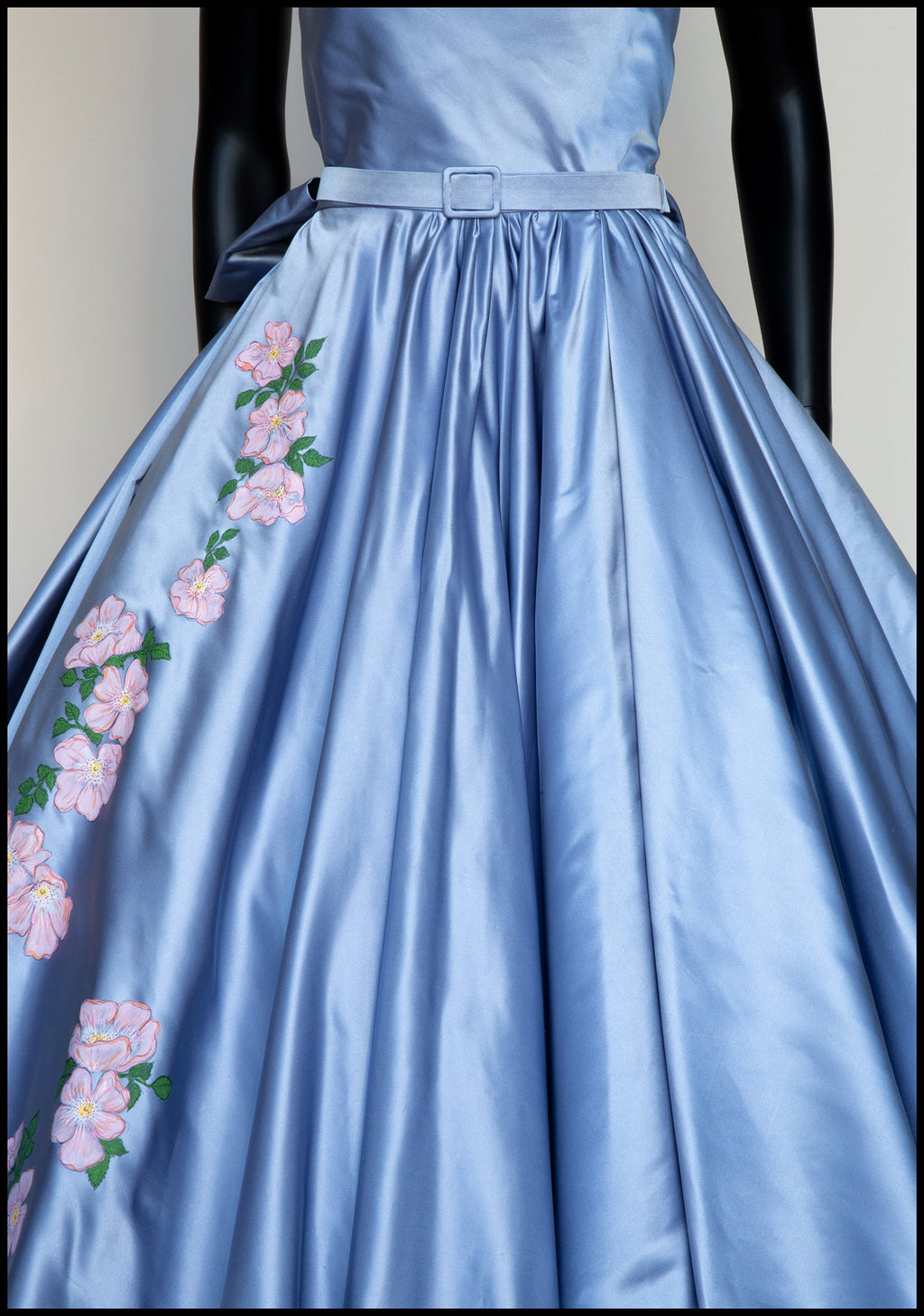 Brier Rose - Blue Silk Duchess Satin Dress