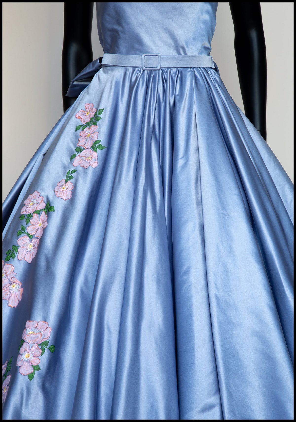 Brier Rose - Blue Silk Duchess Satin Dress