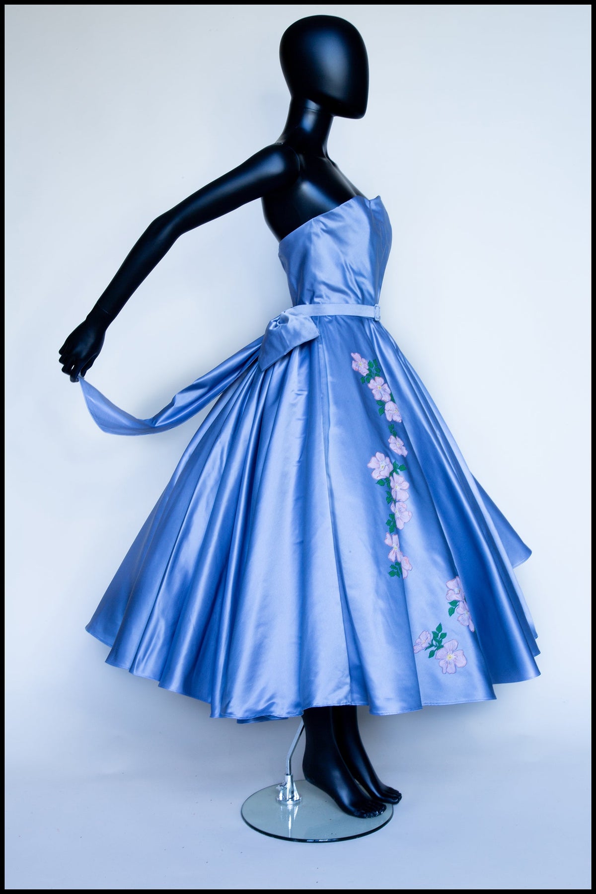 Brier Rose - Blue Silk Duchess Satin Dress