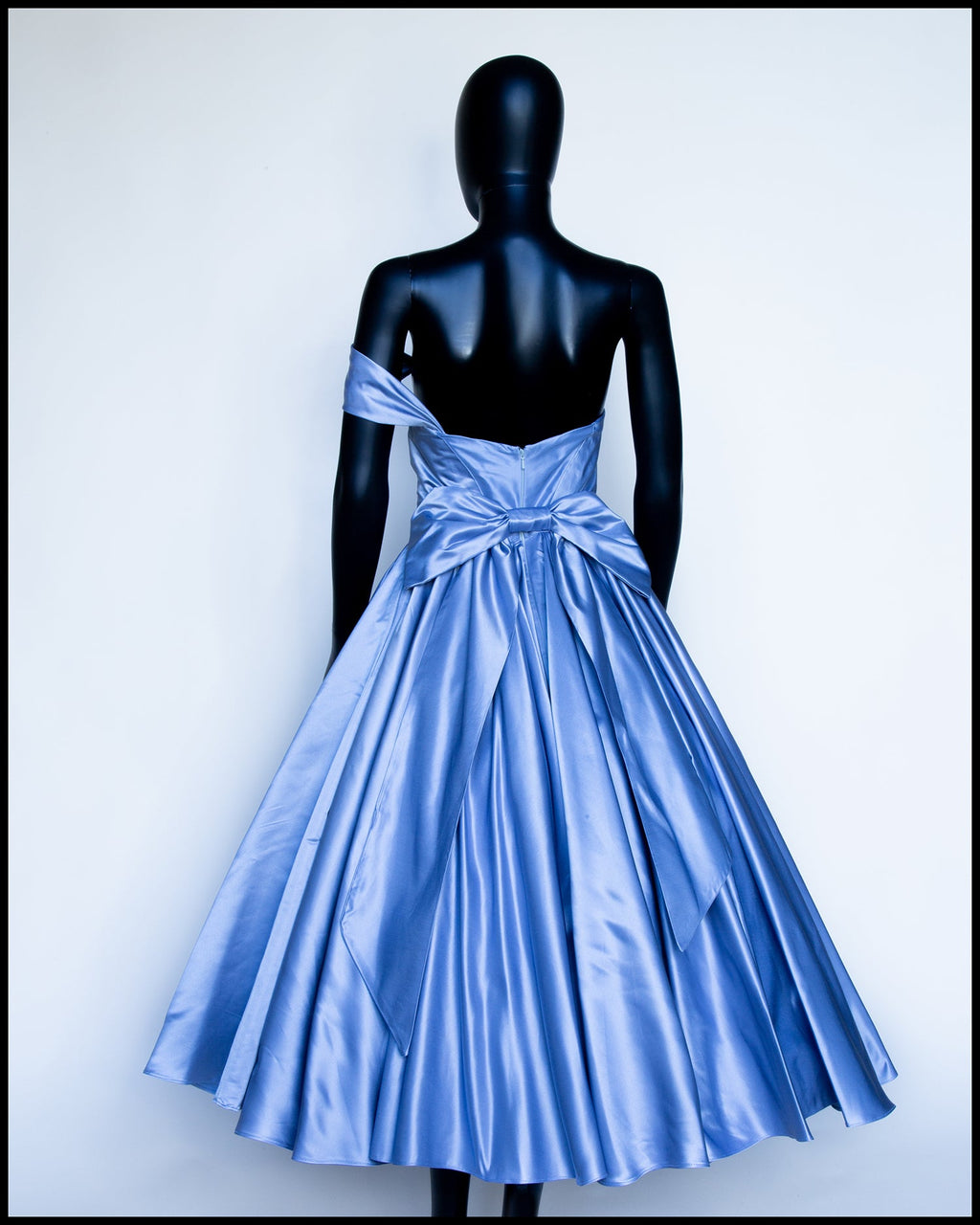 Brier Rose - Blue Silk Duchess Satin Dress
