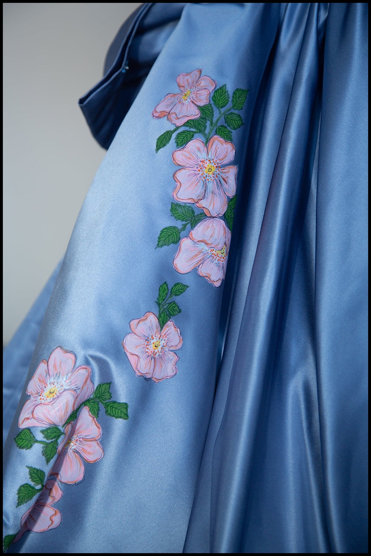 Brier Rose - Blue Silk Duchess Satin Dress