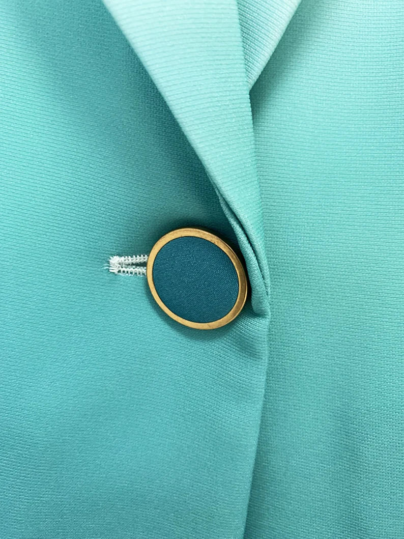 Women Luxury Green Gradient Color Blazer + Mid-High Rise Flare Trousers Pants Suit, Graduation, Wedding, Speech Day, Office, Formal Event