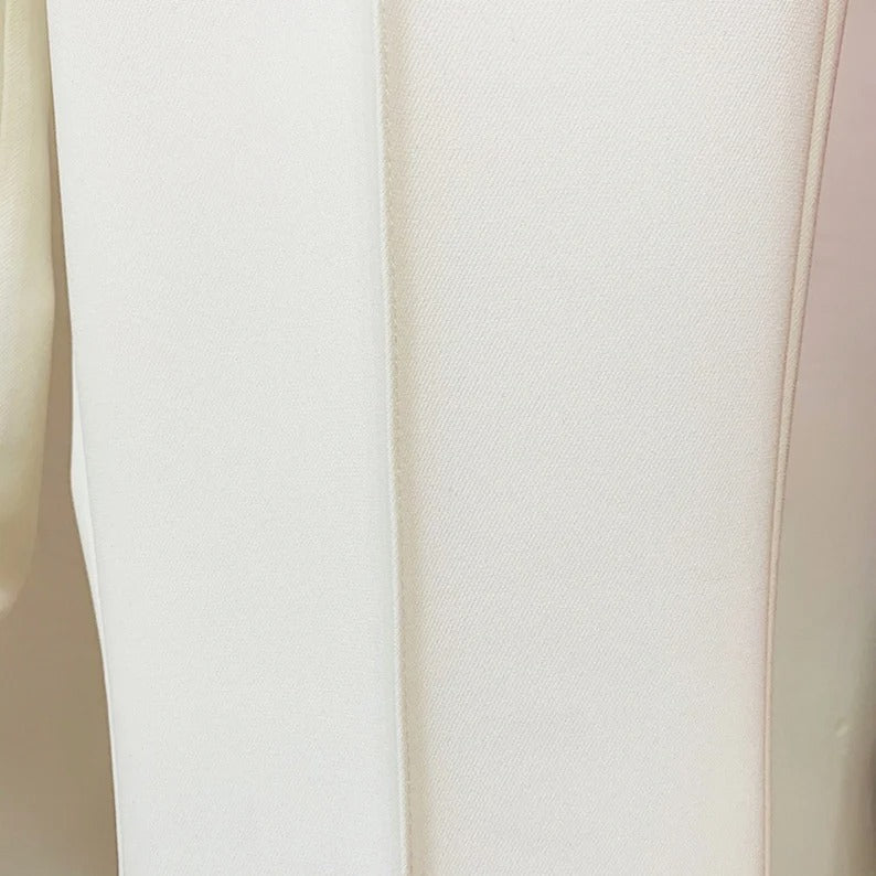 Women One-Button Blazer + Flare Trousers Suit - 6 Colors Available