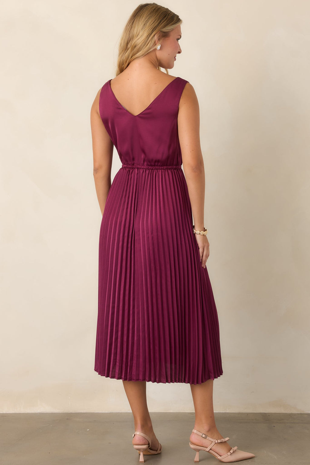 Take A Little Time Mulberry Knit Sweater Satin Midi Dress Set