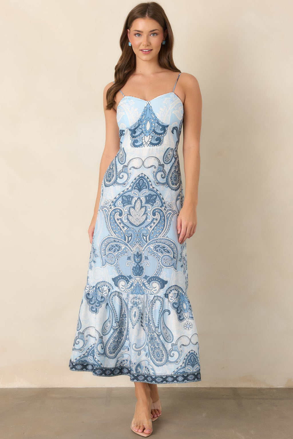 Anna Cate Camden Blue Myth Paisley Midi Dress