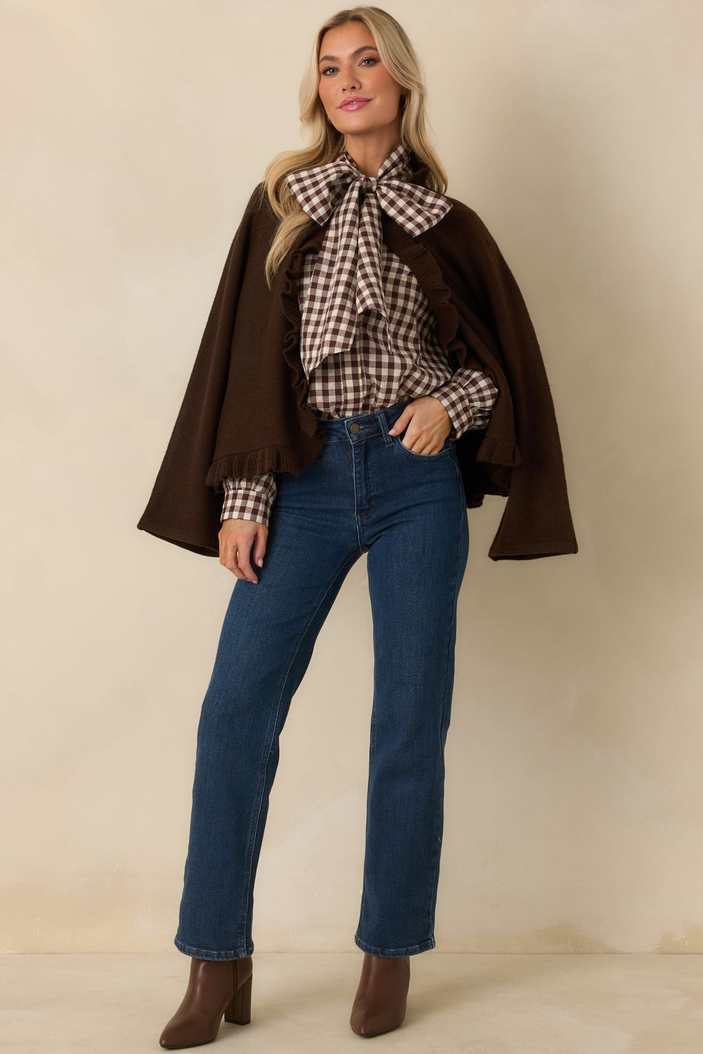 Prosperina Sabrina Dark Chocolate Knit Cardigan