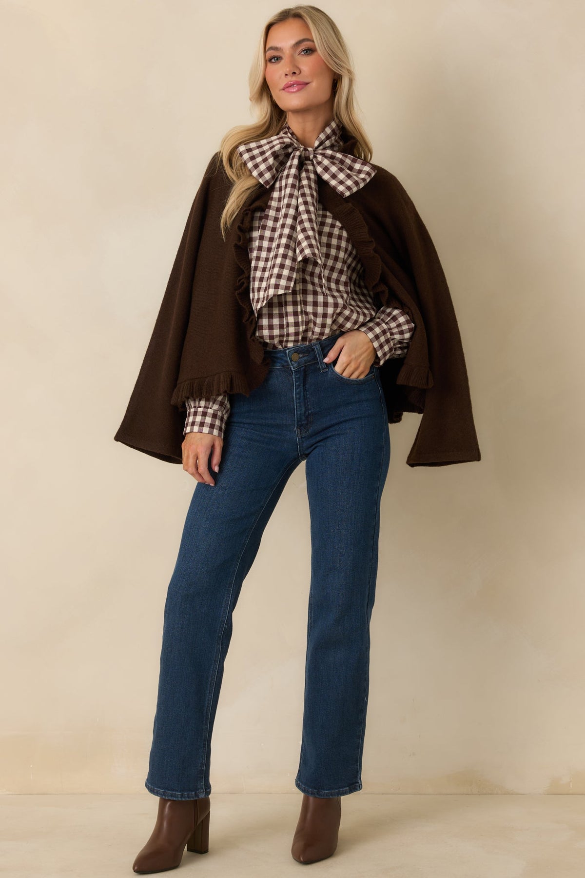 Prosperina Sabrina Dark Chocolate Knit Cardigan