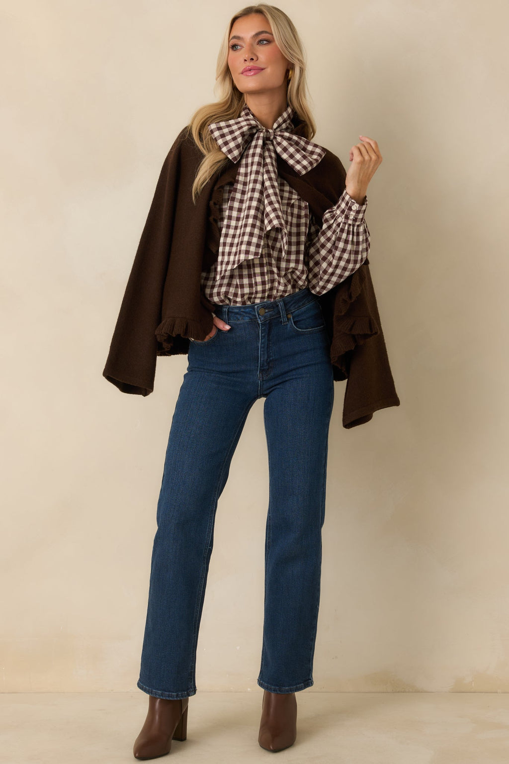 Prosperina Sabrina Dark Chocolate Knit Cardigan