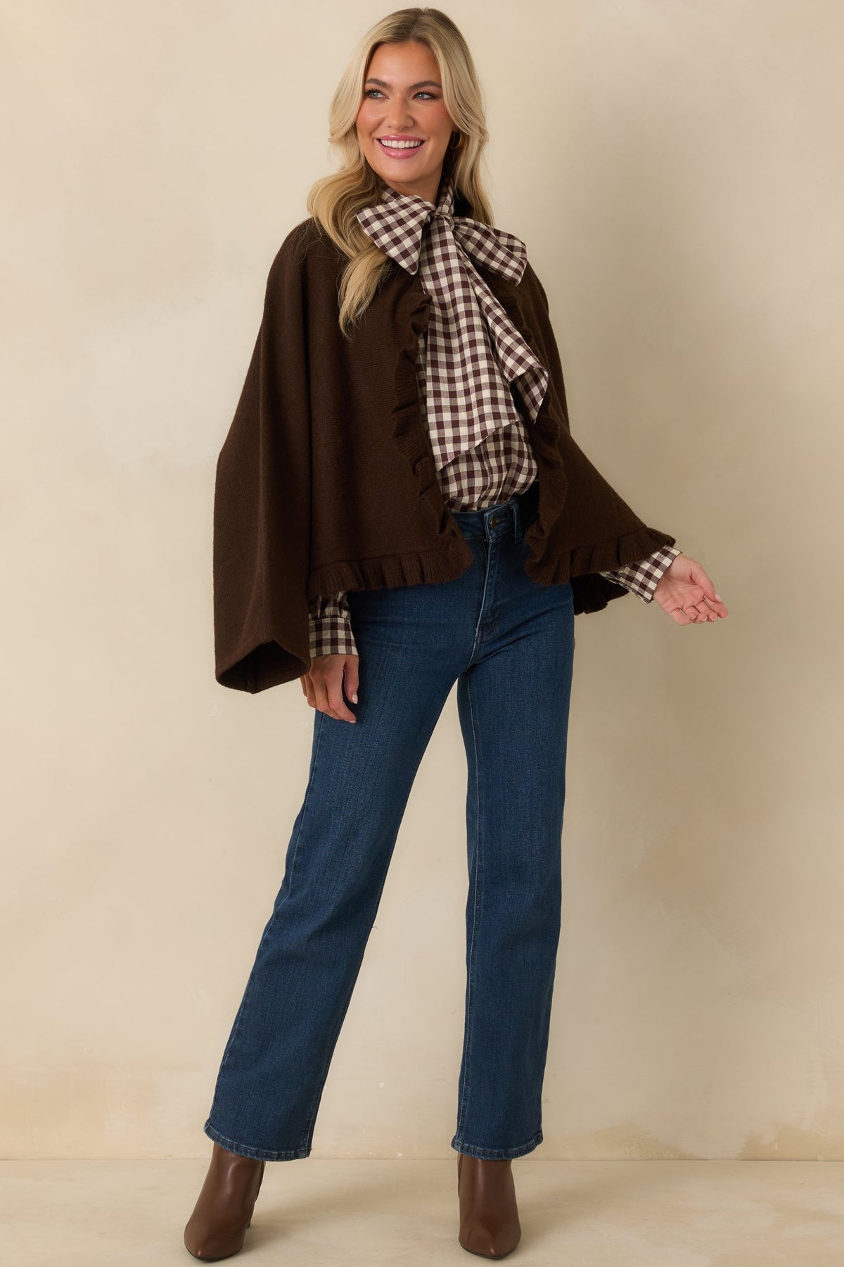 Prosperina Sabrina Dark Chocolate Knit Cardigan