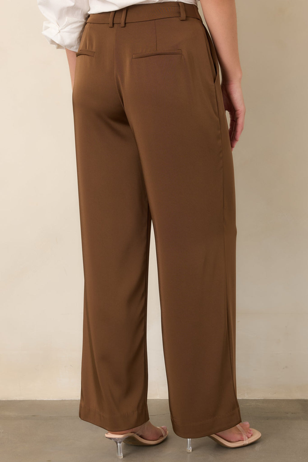 Mark My Words Brown High Waisted Wide Leg Trousers