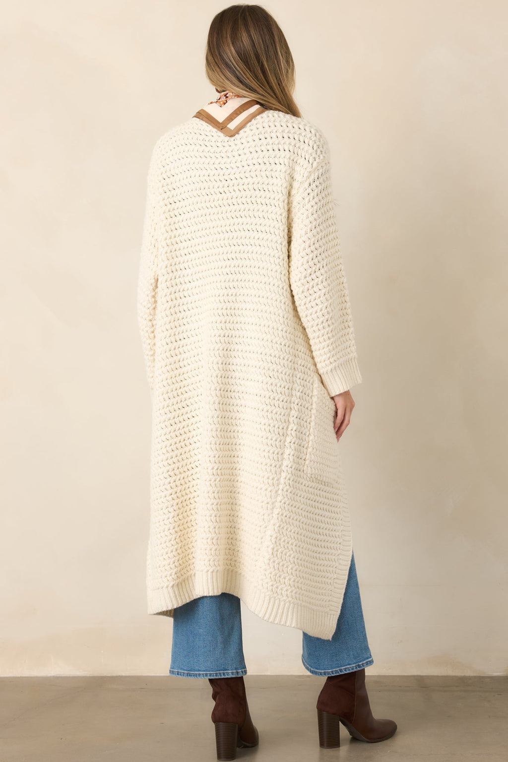 Made For More Cream Knit Duster Cardigan