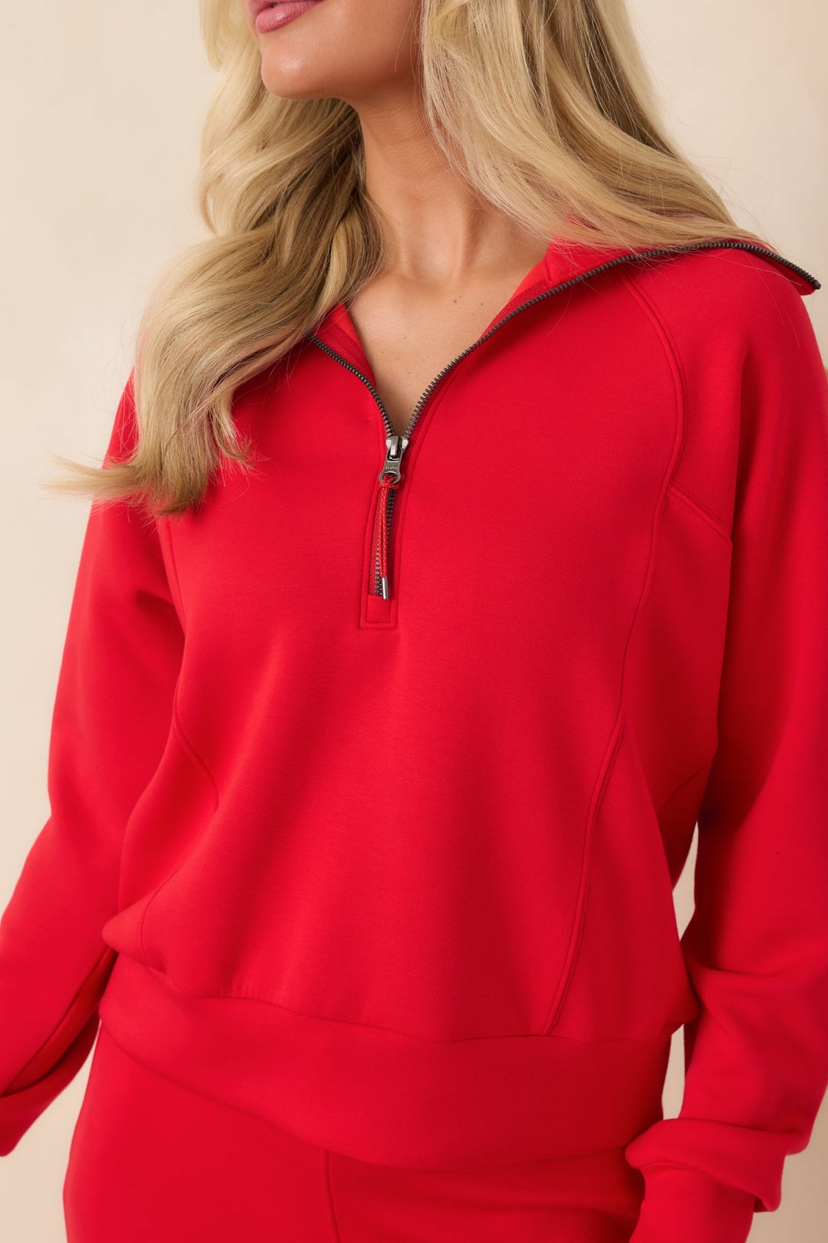 SPANX AirEssentials® Spanx Red Half Zip Pullover