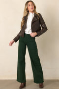 Places To Be Dark Brown Distressed Faux Leather Moto Jacket