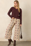 By the Way Raisin V-Neck Knit Sweater