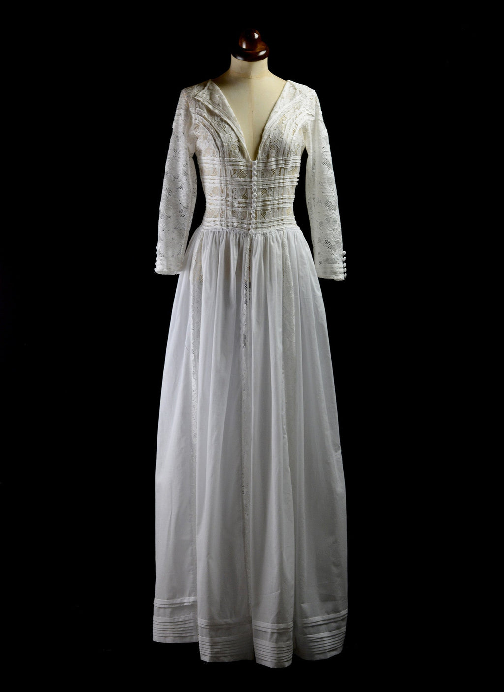 1910 - Edwardian Cotton Lace Maxi Dress (sample)