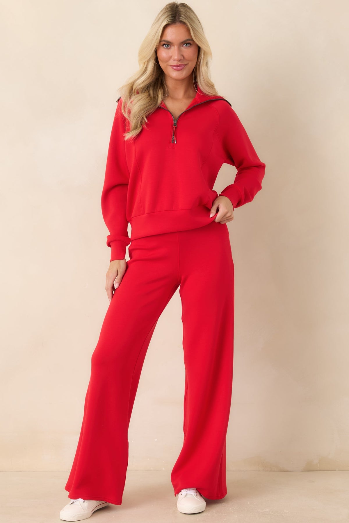 SPANX AirEssentials® Spanx Red Half Zip Pullover