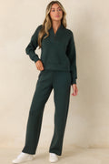 SPANX AirEssentials® Night Forest Heather Shawl Collar Half Zip Pullover