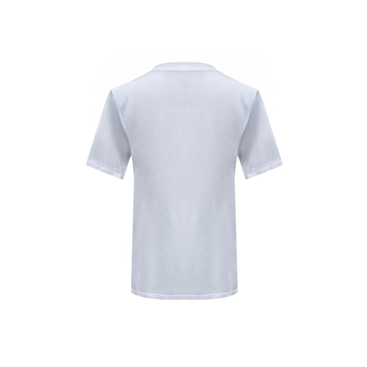 Flower White Cotton T-Shirt With Green Central Roses