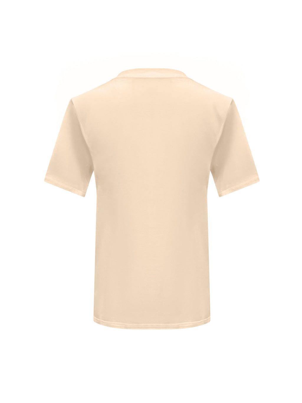 Beige Cotton Toma T-Shirt With Sequin Flower