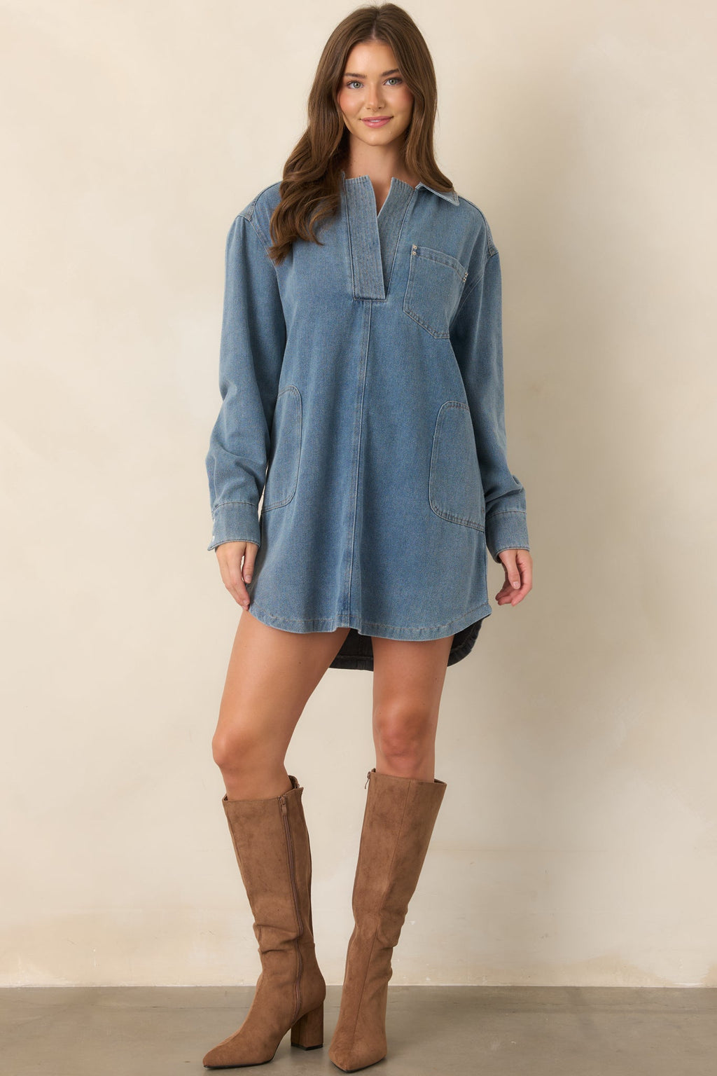 Everyday Route Medium Indigo Denim Mini Dress