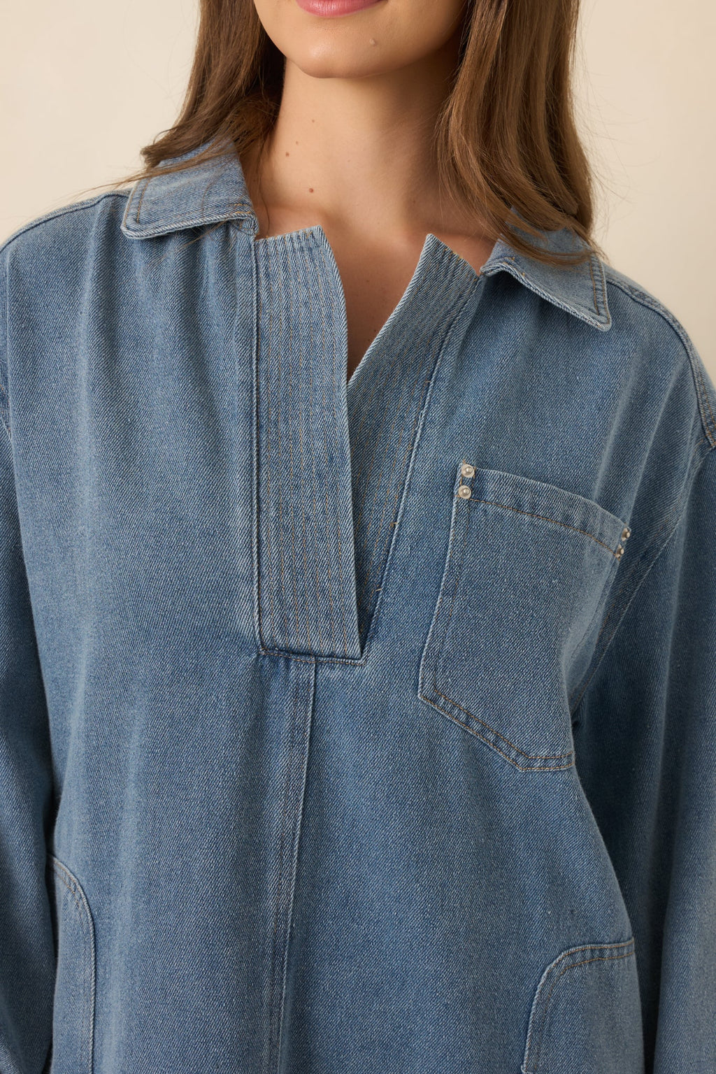 Everyday Route Medium Indigo Denim Mini Dress