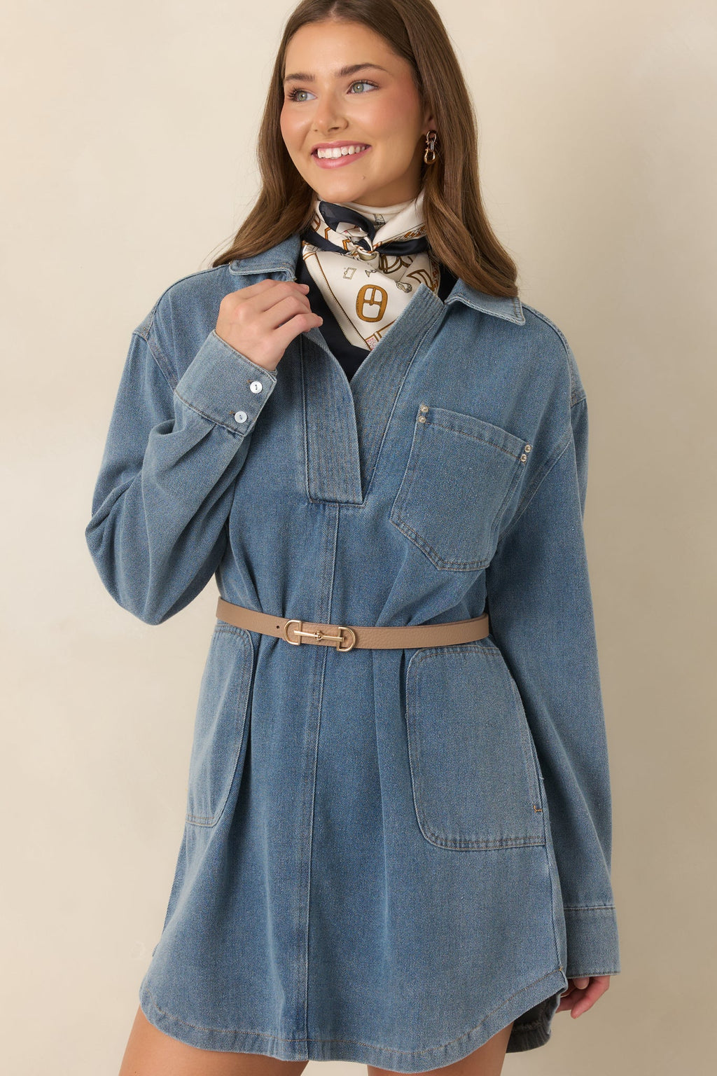 Everyday Route Medium Indigo Denim Mini Dress