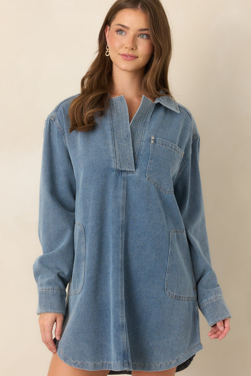 Everyday Route Medium Indigo Denim Mini Dress