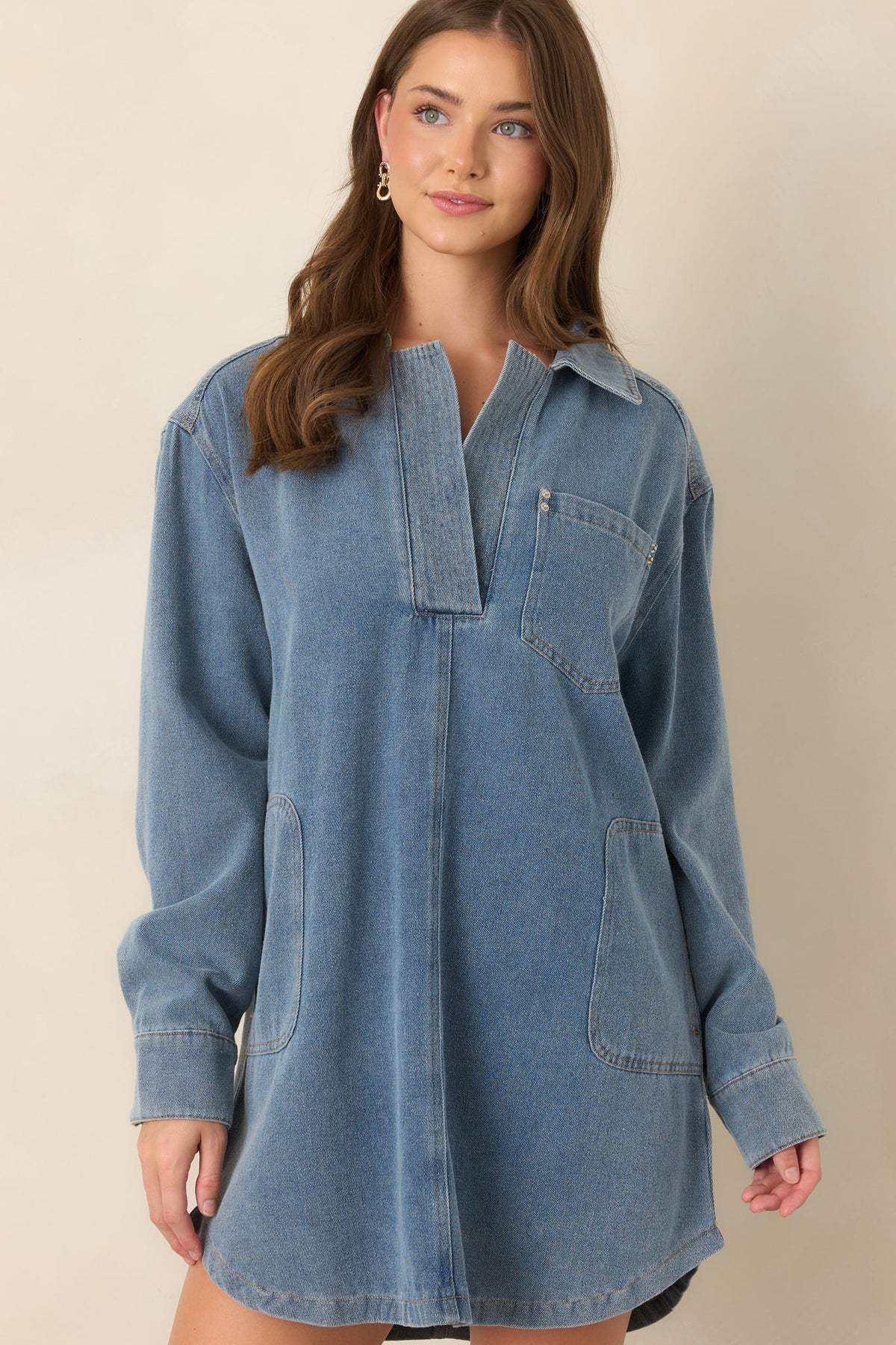 Everyday Route Medium Indigo Denim Mini Dress